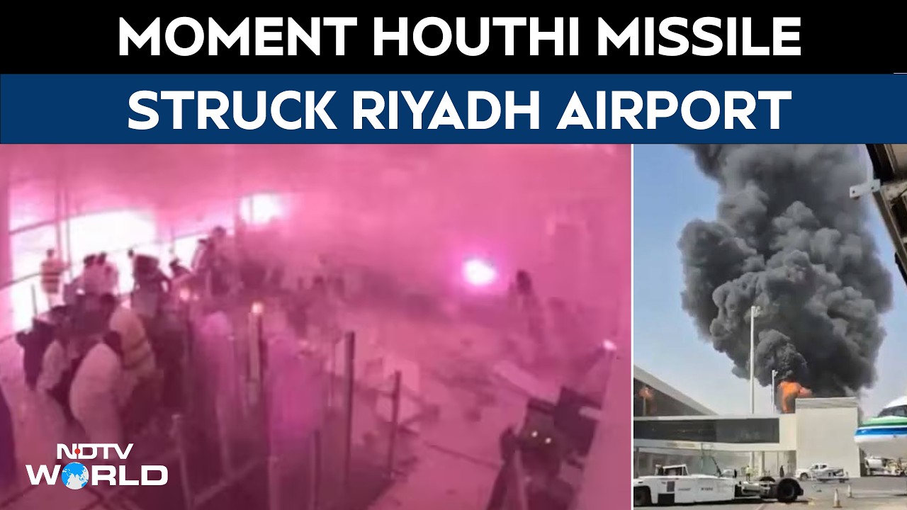 Riyadh Airport Attack | Video Shows Moment Houthi Missile Struck Riyadh Airport, Killing 14