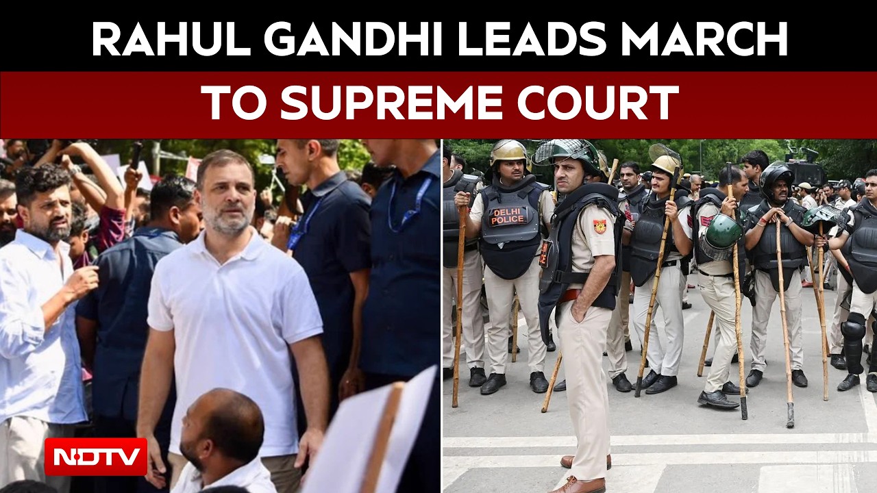 Rahul Gandhi Leads INDIA Bloc's March Towards Supreme Court Over Vote Chori Allegations