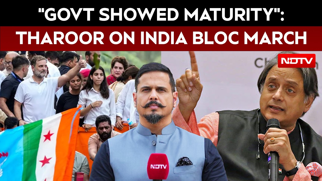 Shashi Tharoor On Centre After INDIA Bloc Protest: "Mature, Sensible"