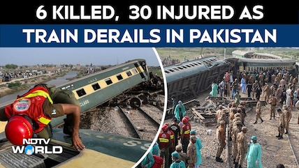 Pakistan Train Derails in Central Pakistan, Causing Deaths and Injuring Dozens of People