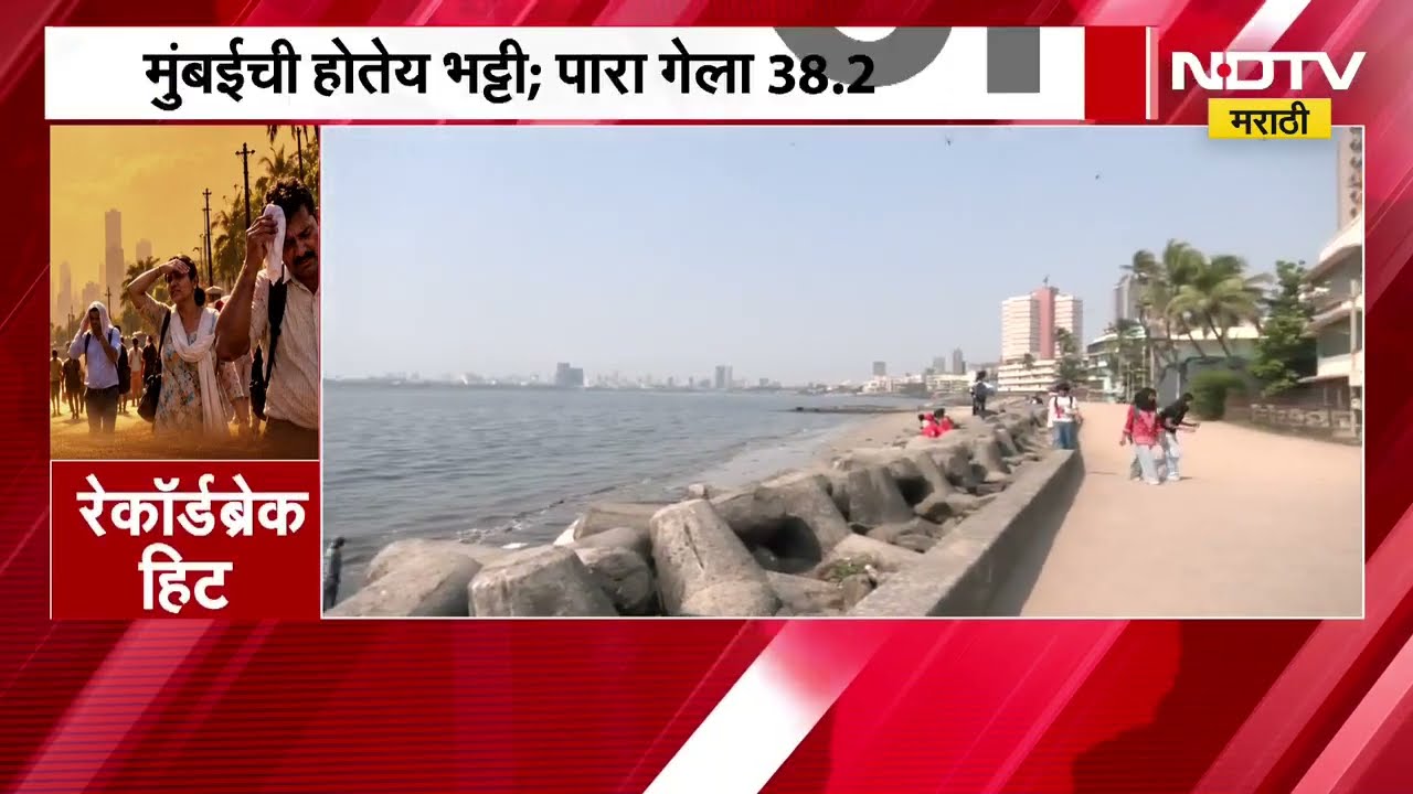 Mumbai Heat Wave| मुंबईची होतेय भट्टी; पारा गेला 38.2 अंशांवर; NDTV मराठीने घेतलेला आढावा