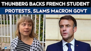 Greta Thunberg Joins French Student Protest, Targets Emmanuel Macron's Government | France Protest