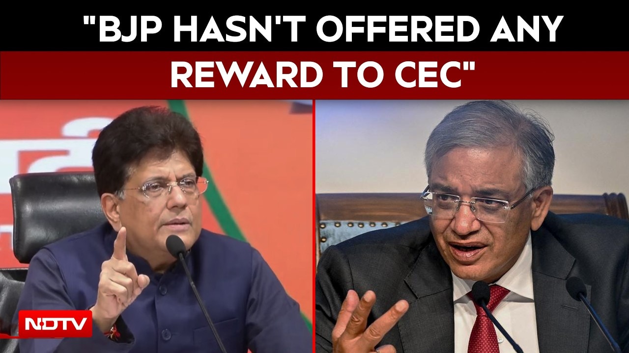 Piyush Goyal Dismisses Oppn's Allegations On ECI, "BJP Hasn't Offered Any Reward To CEC"