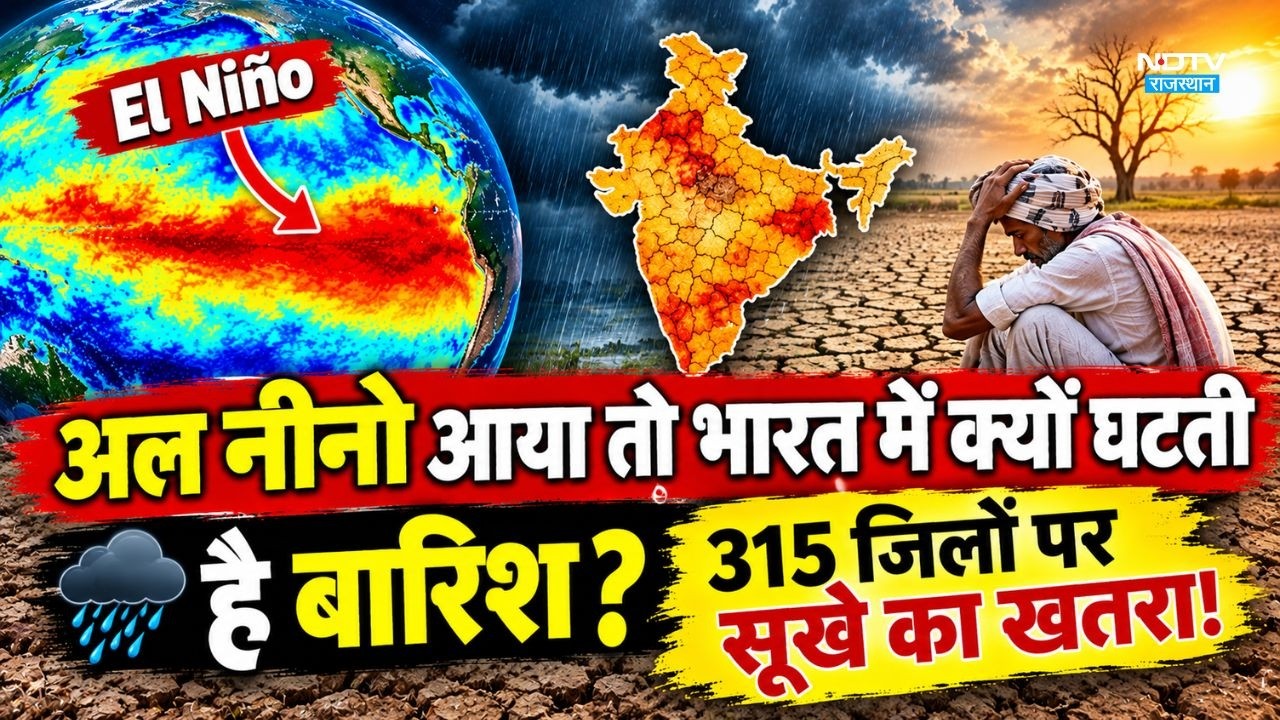 EL Nino आया तो India में क्यों घटती है Rain ? 315 जिलों पर सूखे का खतरा!|Monsoon 2026|Drought| India