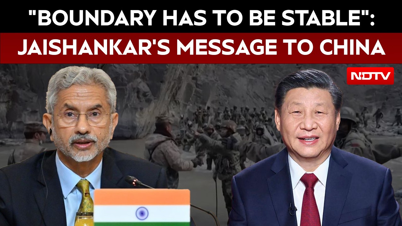 Jaishankar Sets Out India's Stand On China Ties: "Boundary Has To Be Stable"
