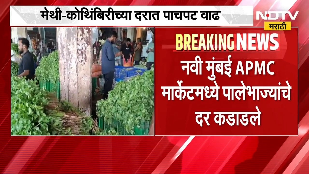 Vegetable Price Hike | नवी मुंबई APMC मार्केटमध्ये पालेभाज्यांचे दर कडाडले | NDTV Marathi