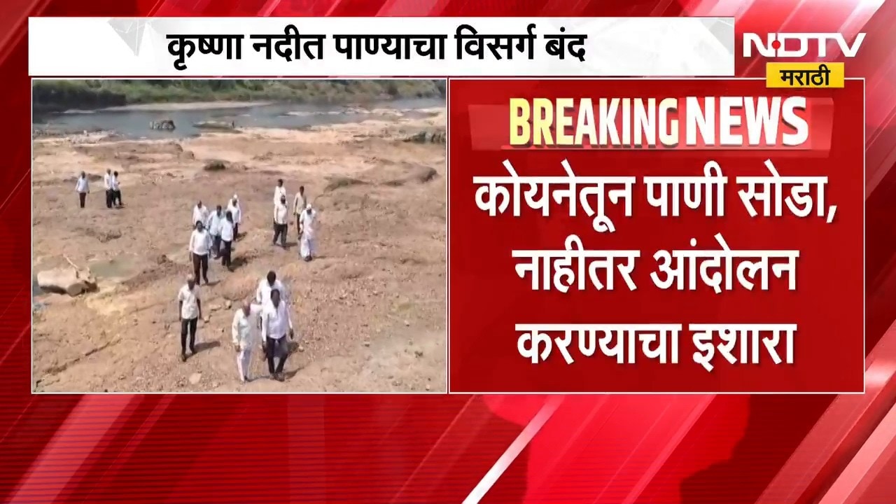 Water Crisis |'कोयनेतून पाणी सोडा, अन्यथा...' नागठाण्यातील कृष्णा नदीचं पाणी दुर्गंधीयुक्त | NDTV