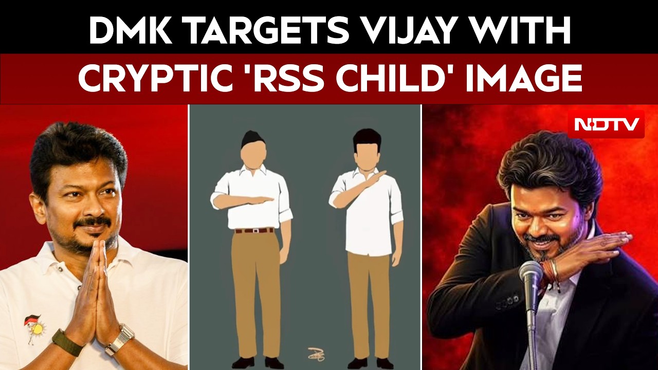 Vijay Latest News | MK Stalin Did It First, Vijay Made It Viral. Now DMK Links Hand Gesture To RSS