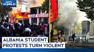 Albania Student Protests Turn Violent, Fires Break Out Near Education Ministry