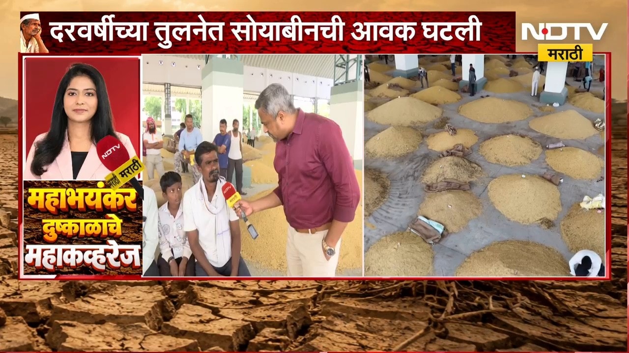 Akola Drought| सोयाबीन उत्पादनाची काय स्थिती? अकोला कृषी उत्पन्न बाजार समितीत जाऊन घेतलेला आढावा