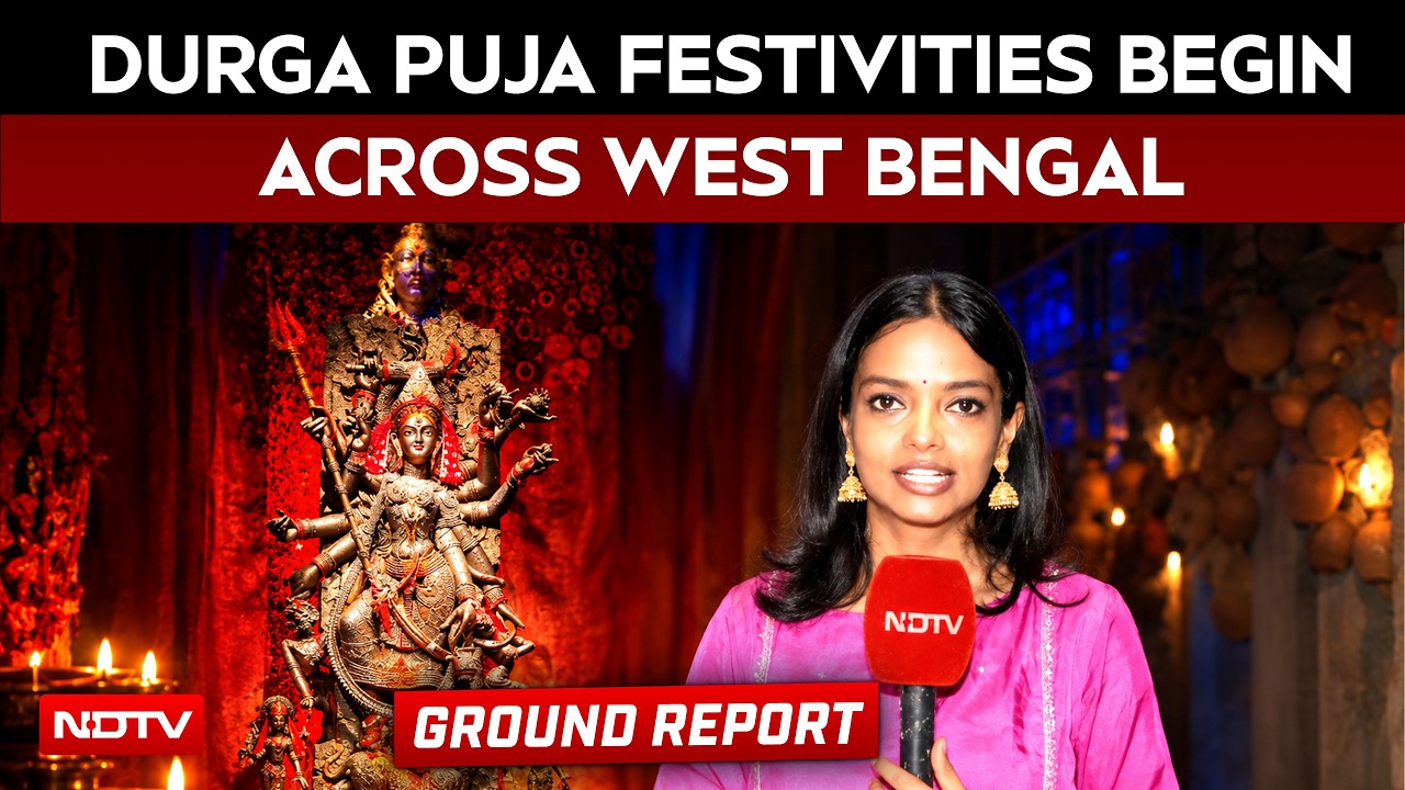 Durga Puja Begins In West Bengal: Kolkata Pandal Celebrates India&rsquo;s Lifeline Rivers