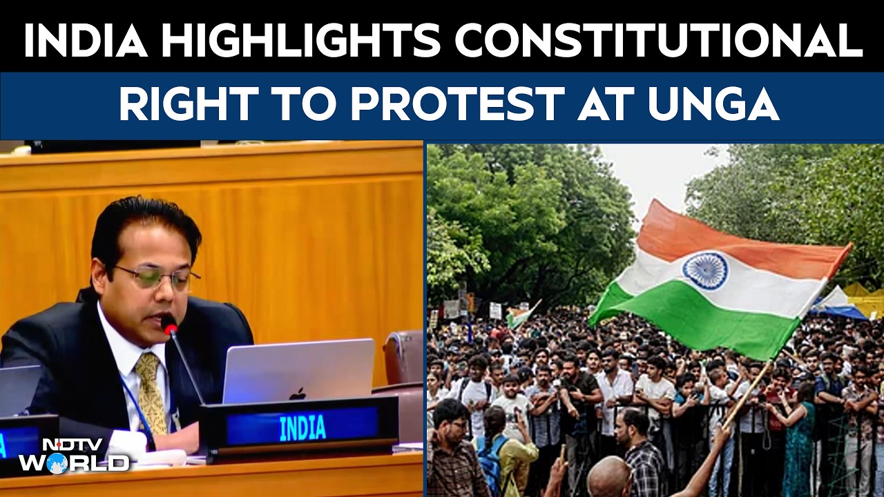 India Highlights Constitutional Guarantees For Peaceful Protests At UNGA Amid CJP Demonstrations