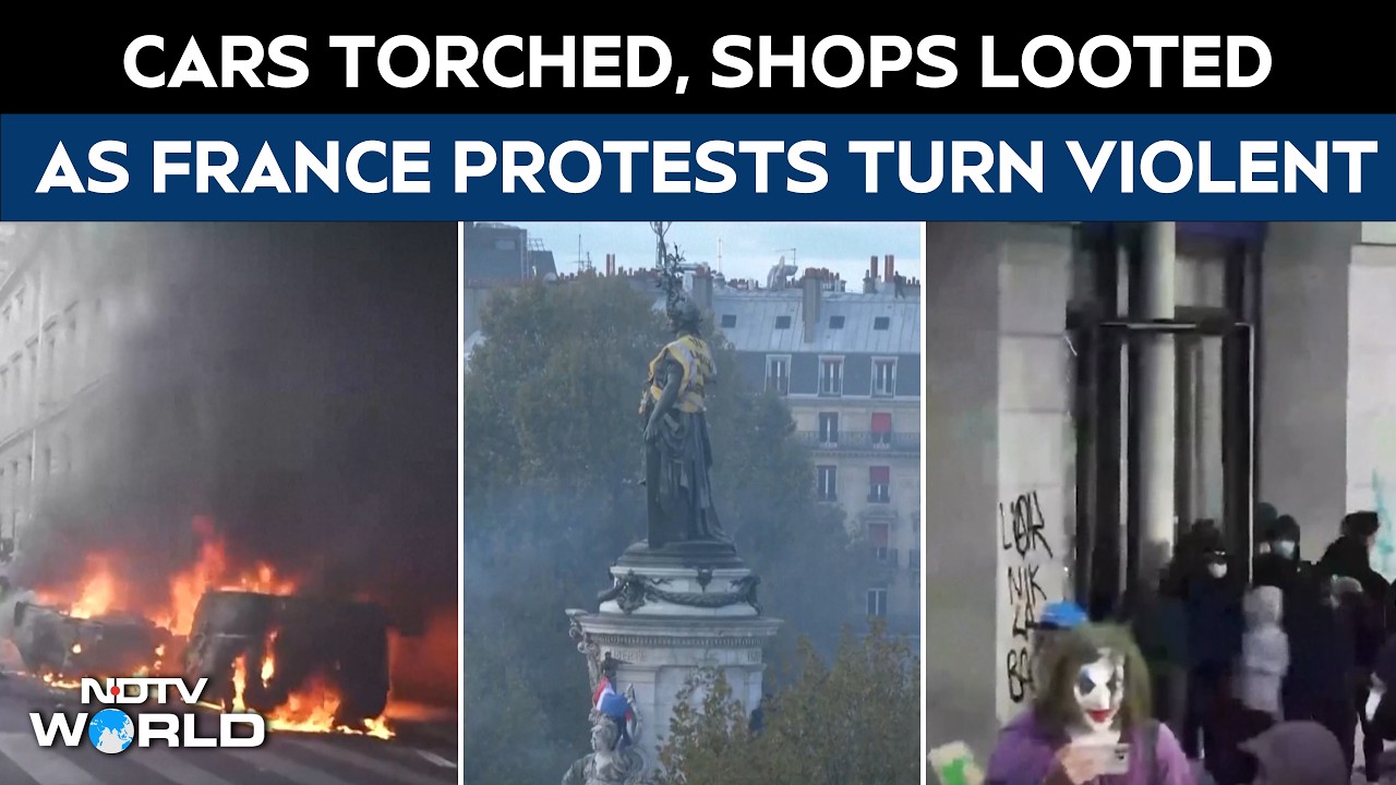 France Protests Turn Violent: Cars Torched, Shops Looted As Cost-Of-Living Protests Rock Cities