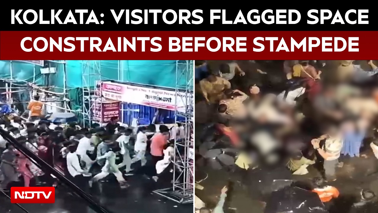 Kolkata Durga Puja Stampede: Video Shows Visitors Flagging Space Constraints Before Tragedy