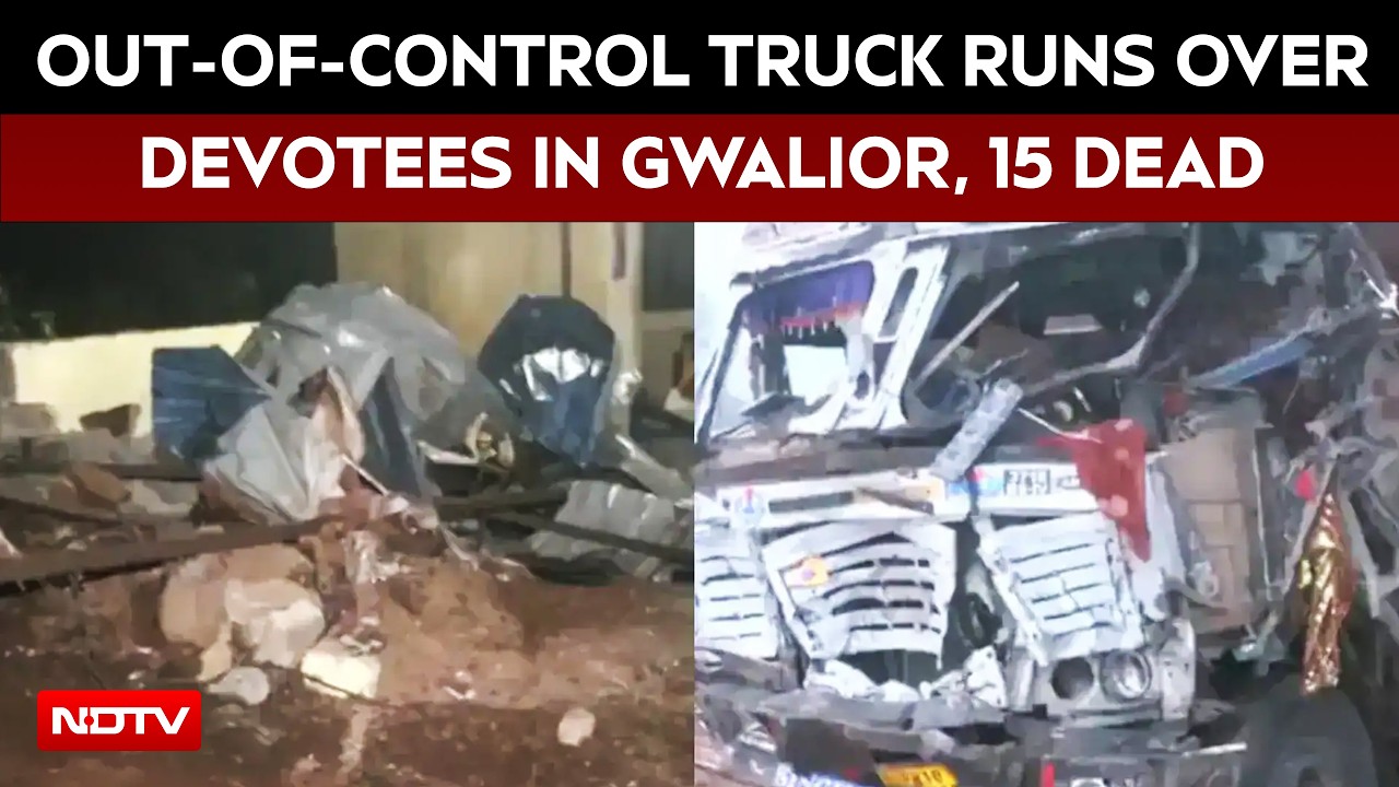 Madhya Pradesh | Gwalior Temple Tragedy: Out-of-Control Truck Runs Over Devotees, 15 Dead