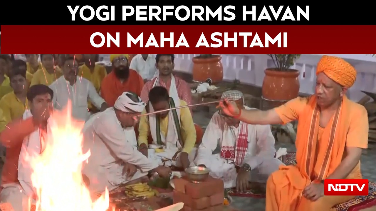 Yogi Adityanath Performs Mahanisha Puja, Havan At Gorakhnath Temple On Maha Ashtami