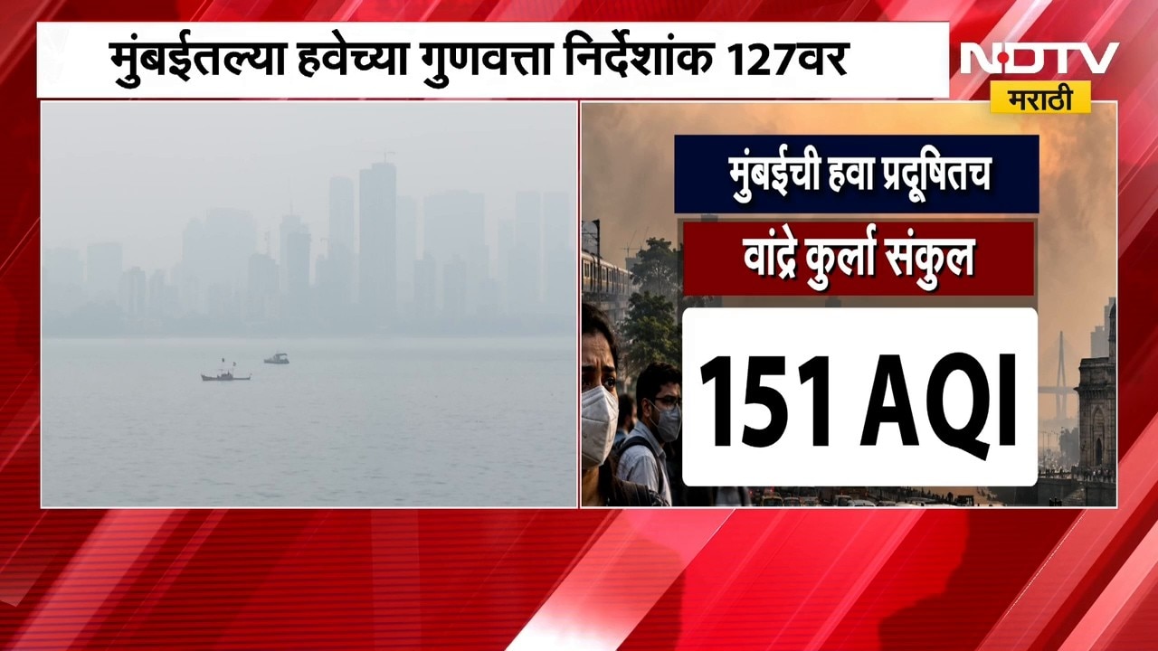 Mumbai Air Pollution | मुंबईकरांचं आरोग्य धोक्यात, मुंबईतल्या हवेचा गुणवत्ता निर्देशांक 127 वर