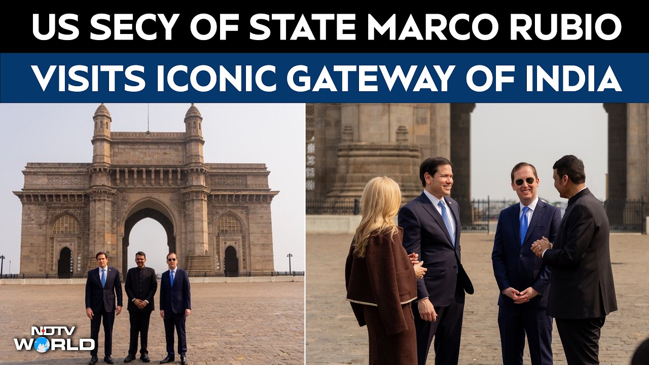 Rubio In India | US Secy Of State Marco Rubio Visits Iconic Gateway Of India During Mumbai Visit