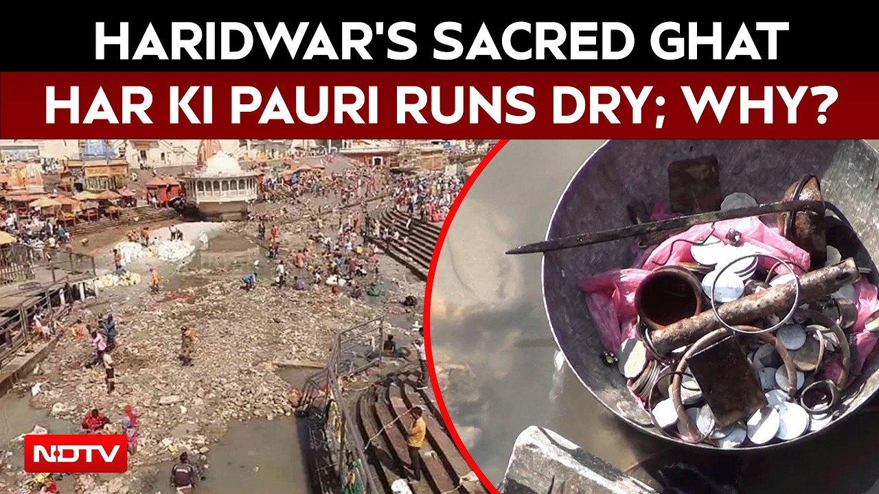 Haridwar's Har Ki Pauri Runs Dry As Ganga Water Level Dropped, Devotees Disappointed