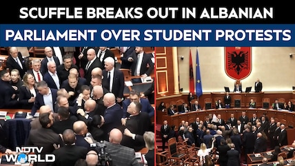 Scuffle Breaks Out In Albanian Parliament Over Student Protests