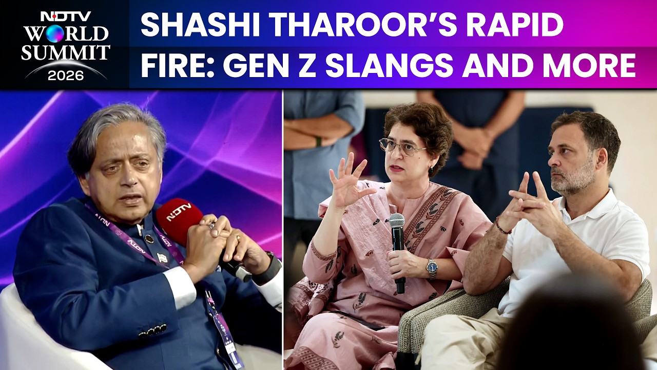 Shashi Tharoor's Rapid Fire: Gen Z Slang, Priyanka Gandhi And More