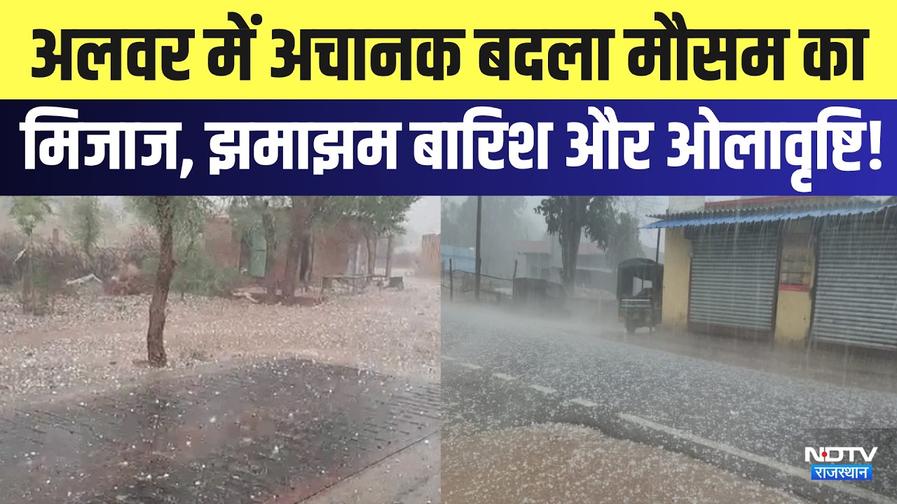 Heavy Rain Alert: Alwar में अचानक बदला मौसम का मिजाज, झमाझम बारिश और ओलावृष्टि! | Top News