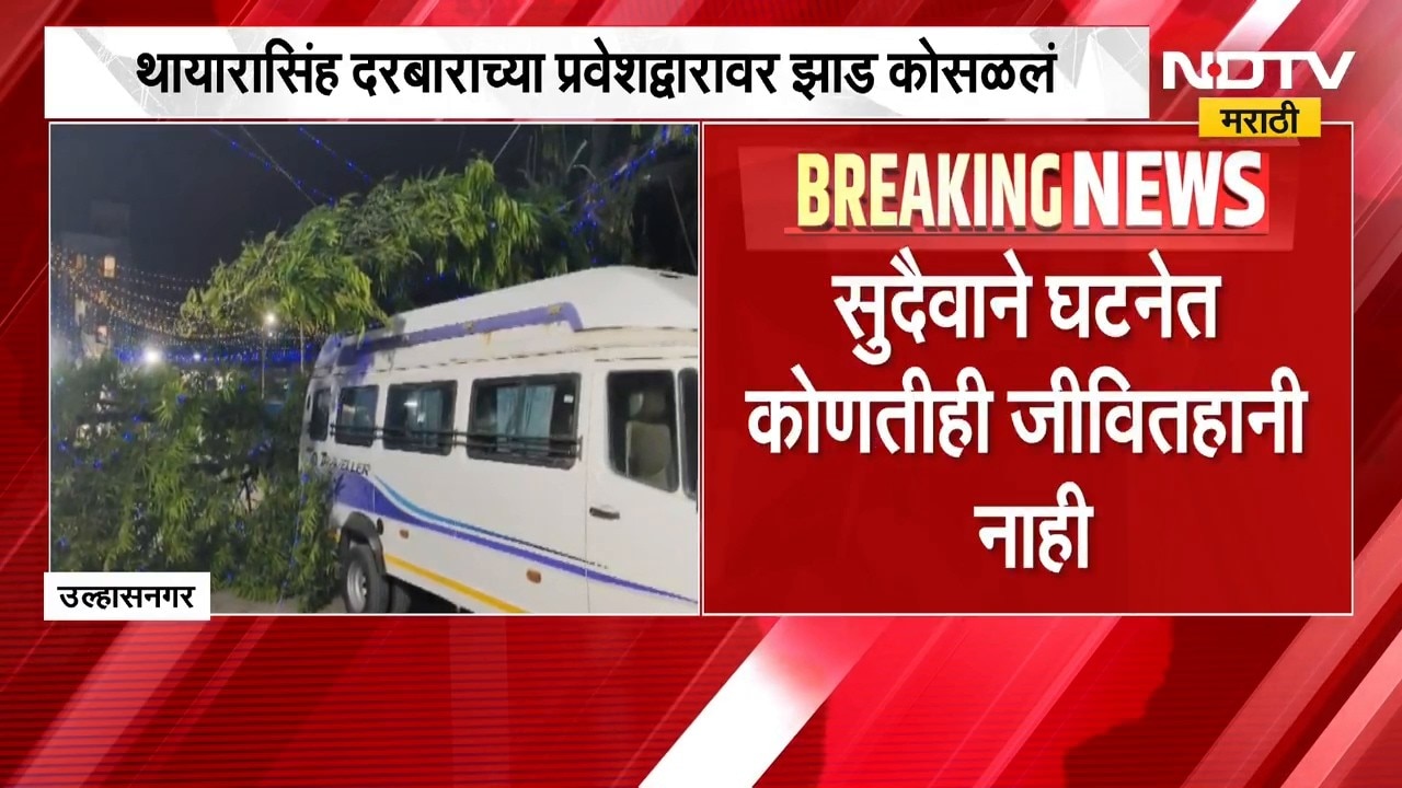 Ulhasnagar News| उभ्या बसवर झाड पडल्याने वाहतूक विस्कळीत, सुदैवाने कोणतीही जीवितहानी नाही | NDTV