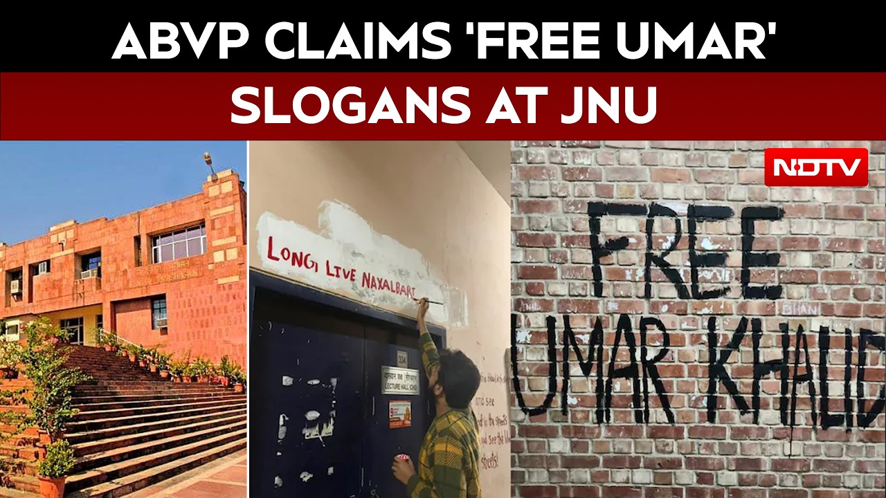 JNU News | After Jamia, ABVP Claims Umar Khalid, 'Naxalbari' Slogans Painted On JNU Walls