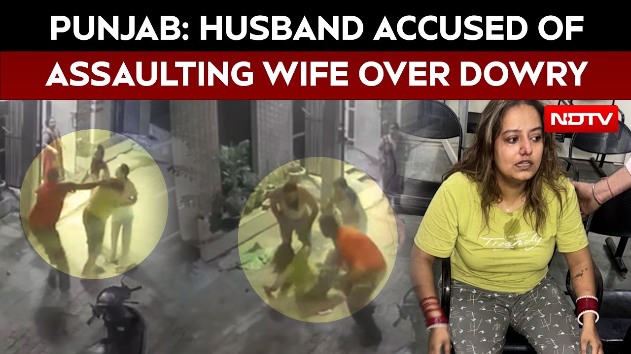 Ludhiana CCTV Allegedly Shows Husband Assaulting Wife, Throwing Her Onto The Road