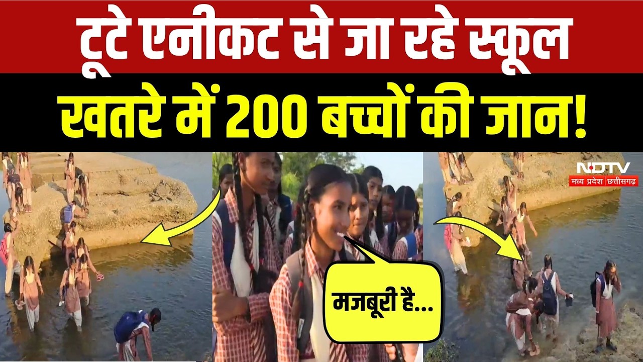 Kawardha News: टूटे एनीकट से जा रहे स्कूल, 200 बच्चों की जान जोखिम में! NDTV Ground Report | CG News