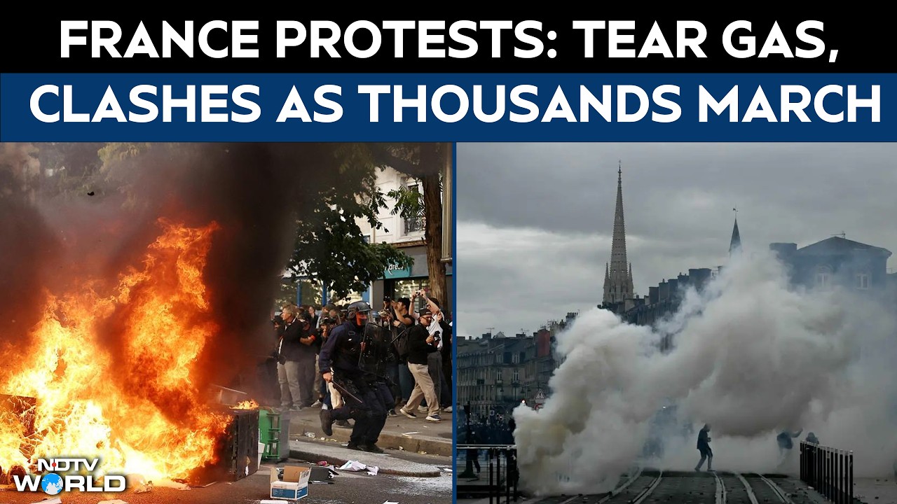 France Protests | Police Fire Tear Gas, Clash With Protesters As Thousands March Over Rising Costs