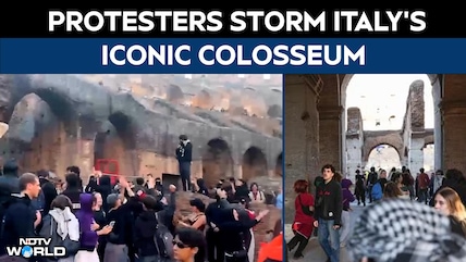 Italy Protests | Protesters Storm Colosseum, Wave Palestinian Flags Over Gaza War As Protests Spread