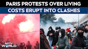 Paris Protests | Paris March Over Living Costs Turns Violent, Clashes With Riot Police