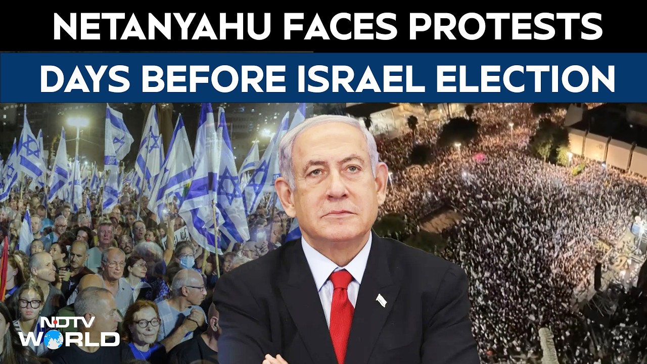Israel Netanyahu | Netanyahu Faces Protests As Thousands Of Israelis Rally Days Before Election