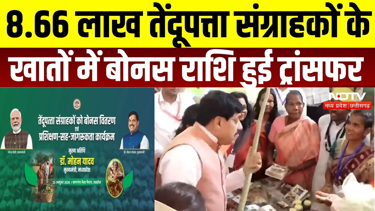Shahdol News: CM ने किया प्रदर्शनी का अवलोकन, मेधावी छात्रों का सम्मान और Tendu Leaf Bonus वितरण