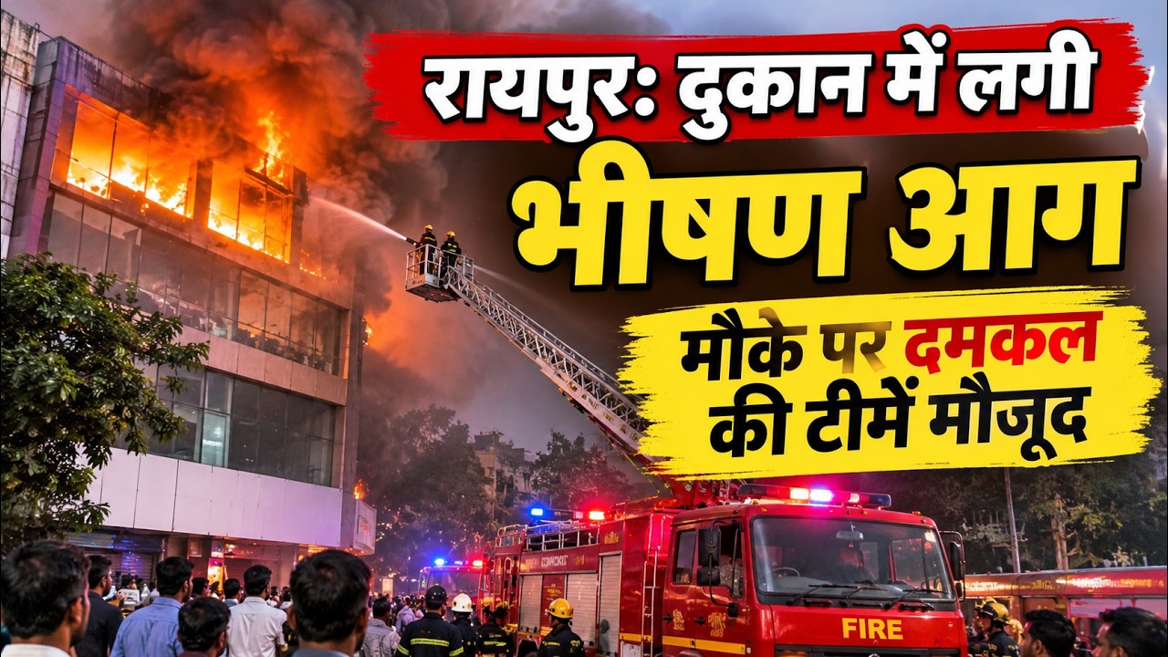 Raipur Firing News: होम डेकोरेशन की दुकान में भीषण आग, दमकल की टीम ने पाया काबू | Top Breaking News