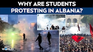 Albania Protest | Student Protests Intensify In Albania, Riot Police Use Water Cannons