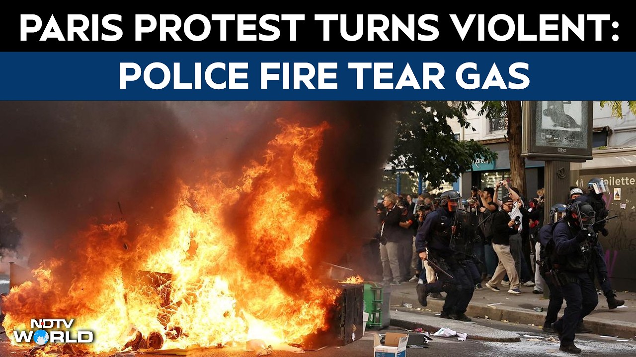 Paris Protest Turns Violent: Police Fire Tear Gas, Clashes Erupt