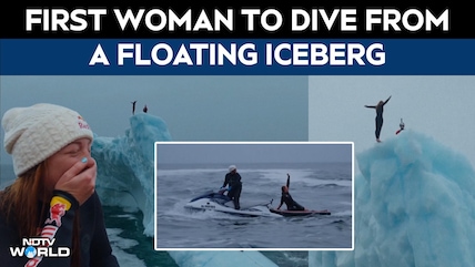 Molly Carlson Becomes The First Woman To Dive From An Iceberg