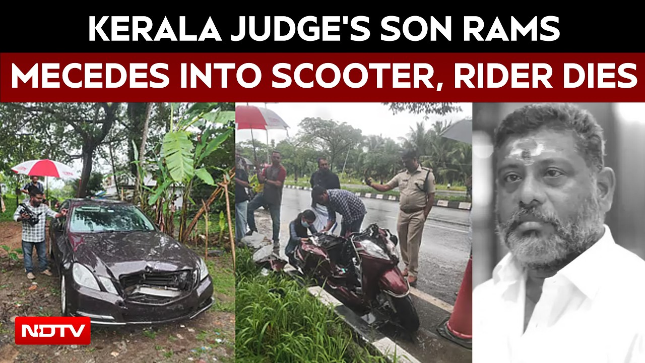 Kochi Mercedes Crash: Kerala Judge's Minor Son Rams Mercedes-Benz Into Scooter, Rider Dies