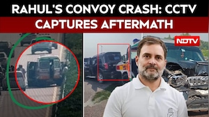 Rahul Gandhi Safe As Five Cars In His Convoy Crash With Ambulance In Uttar Pradesh