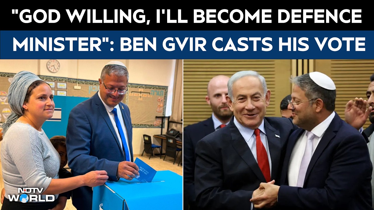 Israel Election 2026 | Ben Gvir Casts Vote In West Bank: "God Willing, I'll Become Defence Minister"