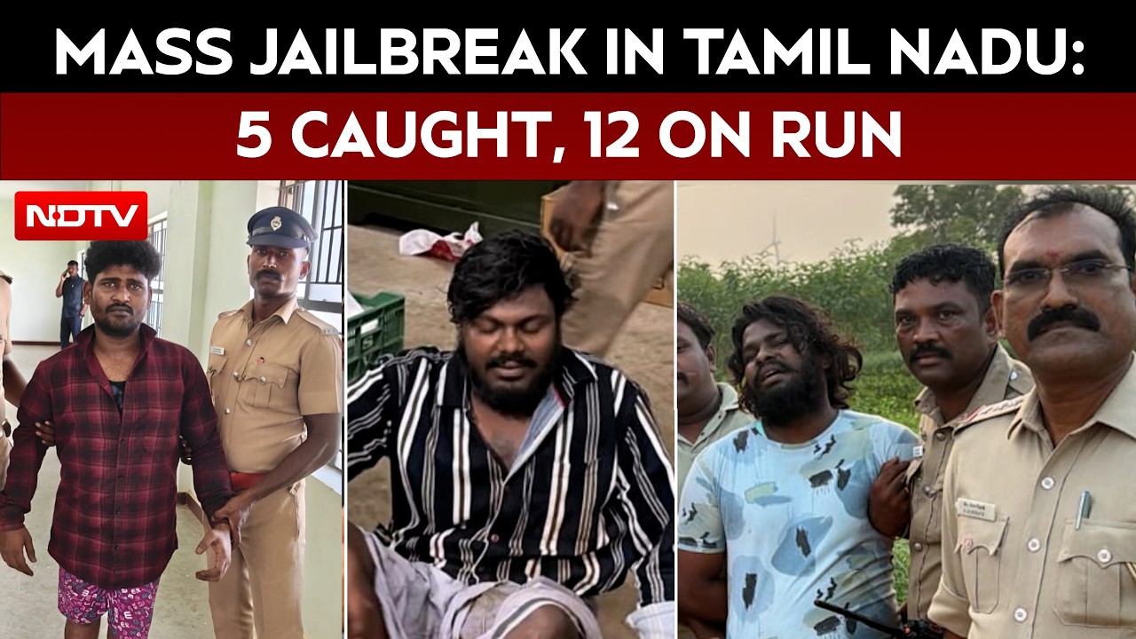Tamil Nadu Jailbreak: 5th Prisoner Secured, 12 Still on the Run After 17 Escape From Theni Sub-Jail
