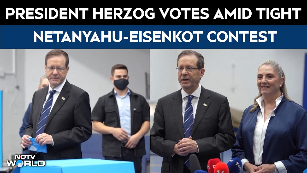 Israel Election: President Issac Herzog Casts Vote As Netanyahu Faces Political Fight Of His Career