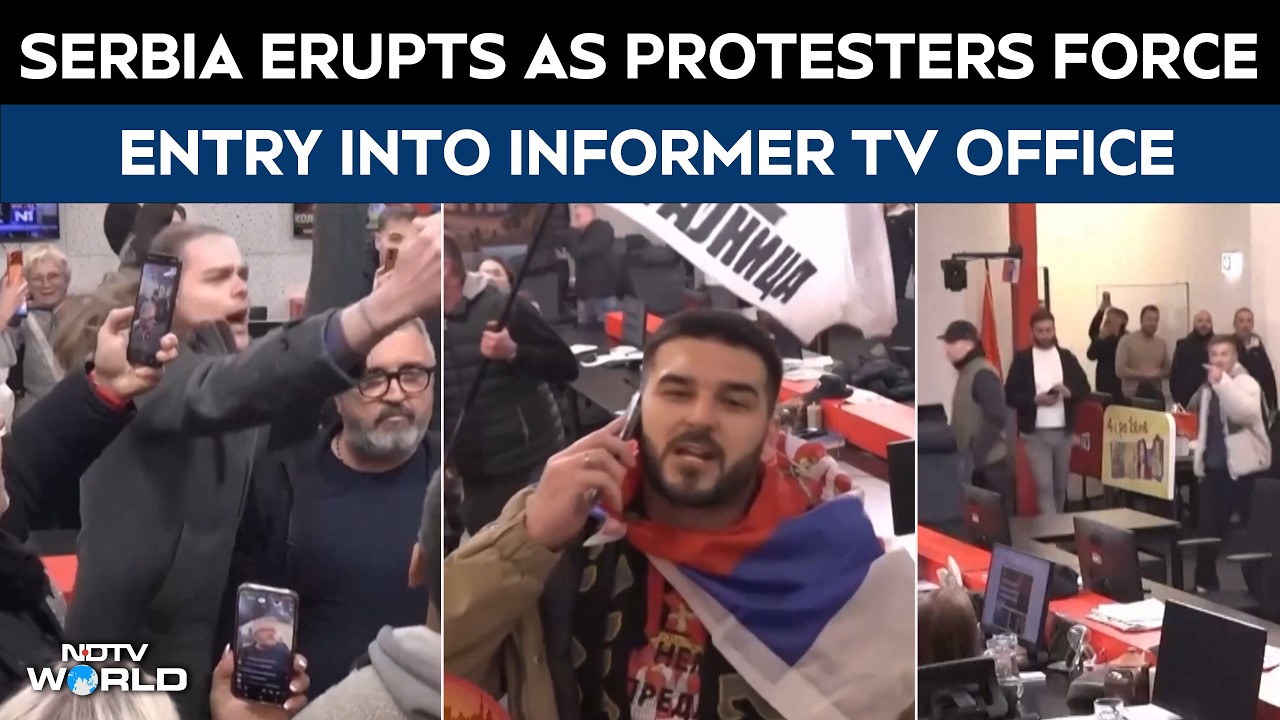 Serbia Election: Protesters Storm Pro-Government TV Studio After Vucic's Shock Election Defeat