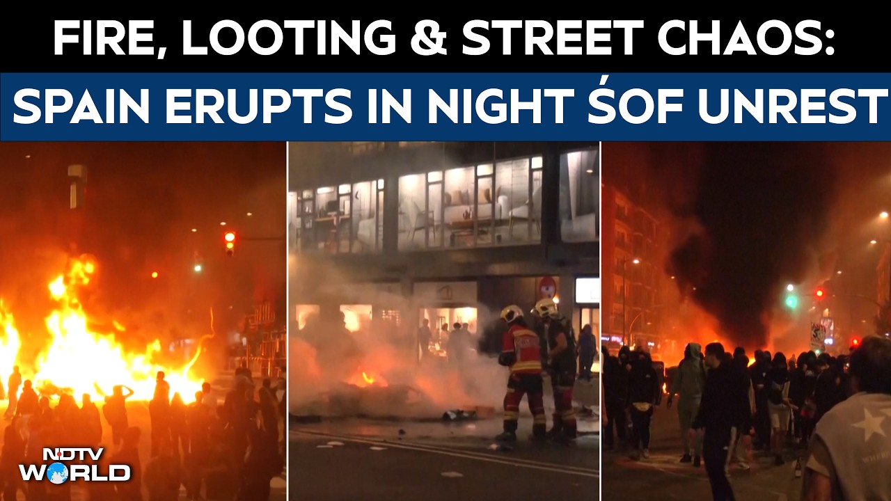 Spain Protest Turns Violent: Cars Torched, Streets Burn As Looting Chaos Sweeps Bilbao