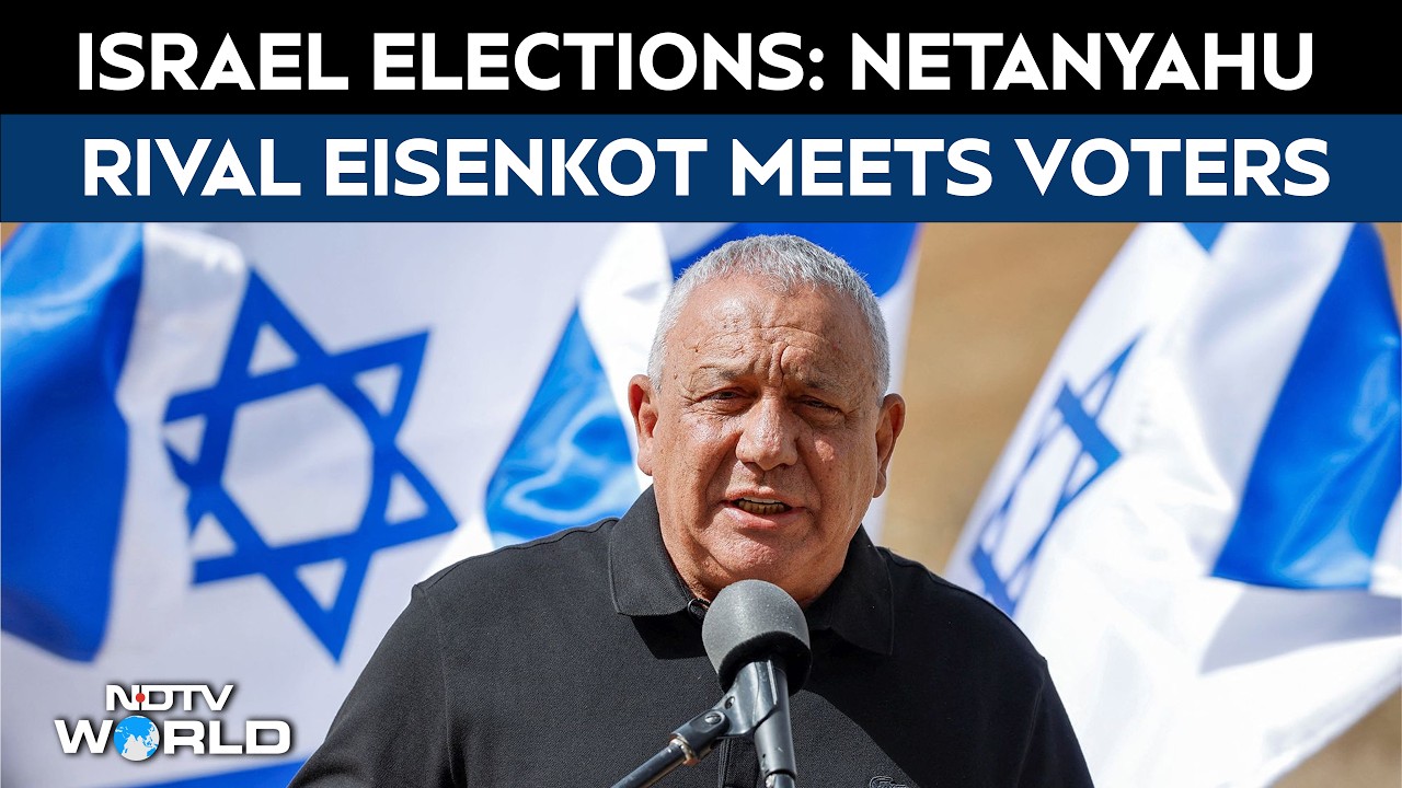 Israel Elections: Netanyahu Rival Gadi Eisenkot Meets Voters & Former Hostage Ahead Of Crucial Polls