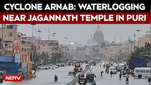 Cyclone Arnab: Severe Waterlogging Near Jagannath Temple In Odisha's Puri