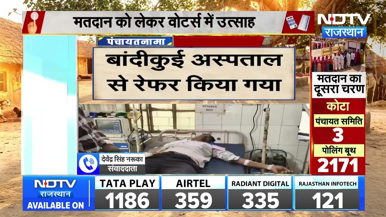 Panchayat Chunav: दौसा में मतदान ड्यूटी के दौरान तबीयत बिगड़ी, अस्पताल रेफर  ।Top News।Breaking News