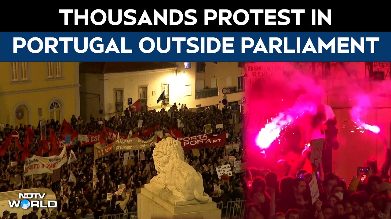 Thousands Protest Outside Portugal's Parliament Over Deepening Housing Crisis